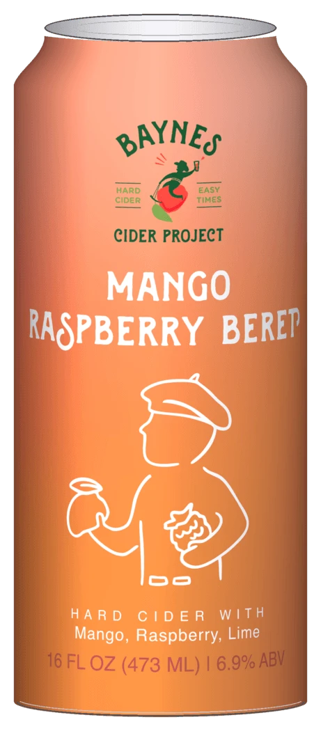 Mango Raspberry Beret cider can